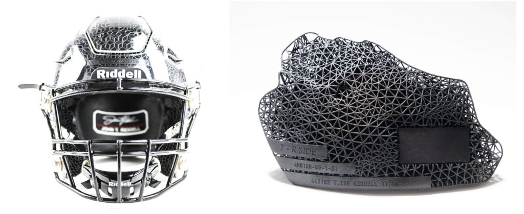 Carbon社3Dプリンターが使われているRiddellのアメフト用ヘルメット