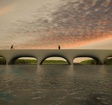 3Dプリンターによる橋のイメージ