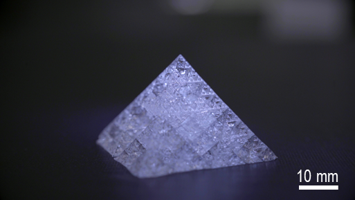 超微細細密に造形された石英柄のフラクタル構造体写真