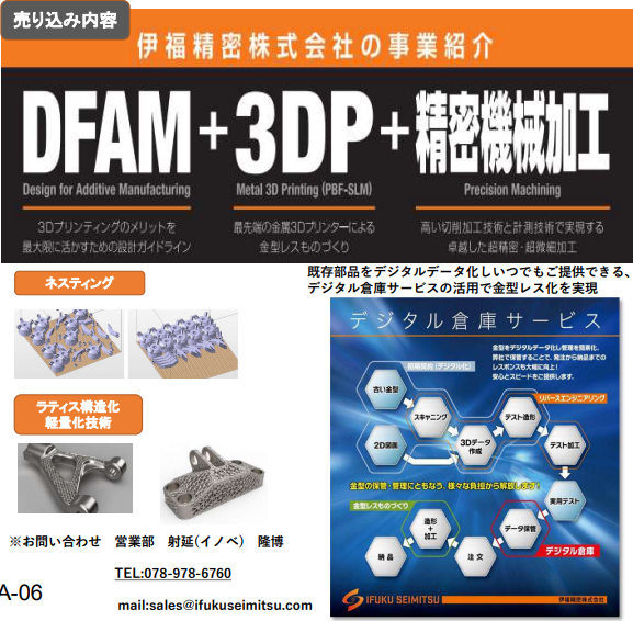 DFAM＋3DP＋精密機械加工