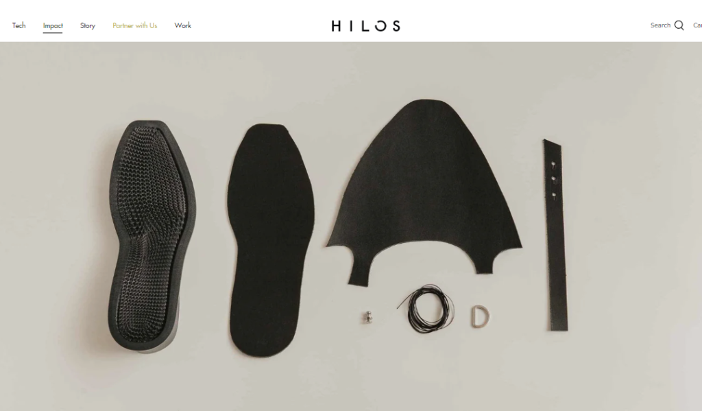HIlosのシューズは部品点数が抑えられており、分別しやすいようにデザインされている（同社サイトより）