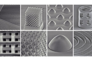 新しい低温プロセスで作製されたナノスケールの石英ガラス構造体／出典：カールスルーエ工科大学