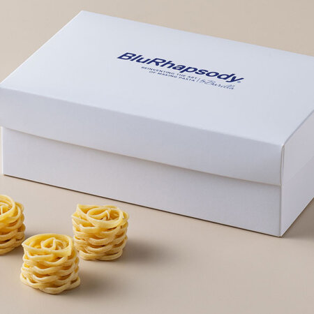 イタリア最大級の食品会社で、パスタメーカーのBarilla社が、自社が展開中の3Dプリントパスタブランド「BluRhapsody」において、新作となる「SPAGHETTO 3D」の販売を開始した。価格は15.9ユーロ（約2,500円）。画像は新作の3Dプリントパスタ「SPAGHETTO 3D」（出典：Barilla社）