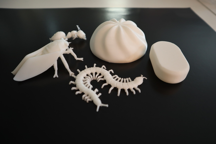 落語に出てくる動物や虫、食べ物の「3Dプリンターによる造形物」