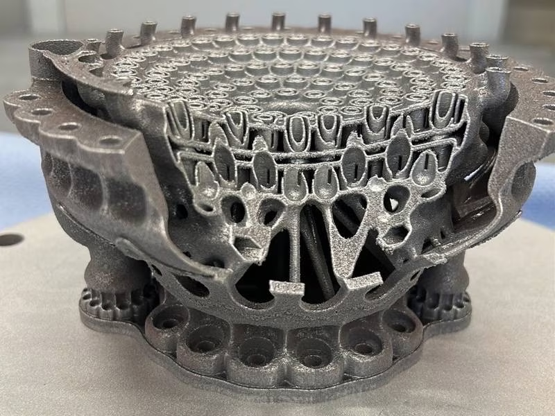 3Dプリンター製エンジン部品の断面