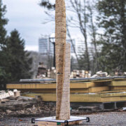ミシガン大学が開発した再生おがくずによるコンクリート木枠。