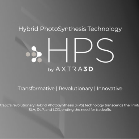 Axtra3D社のHPS（ハイブリッド光造成）テクノロジーページ。