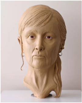 頭蓋骨データから復元された顔