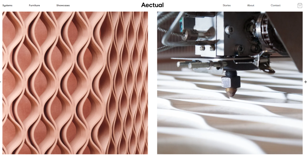 Aectual社は樹脂3Dプリンターで主に建材や家具を製造している