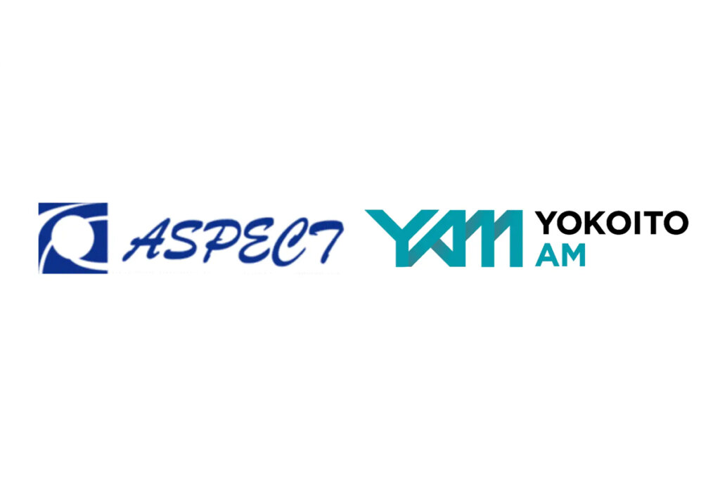 アスペクト社とYOKOITO社のロゴ