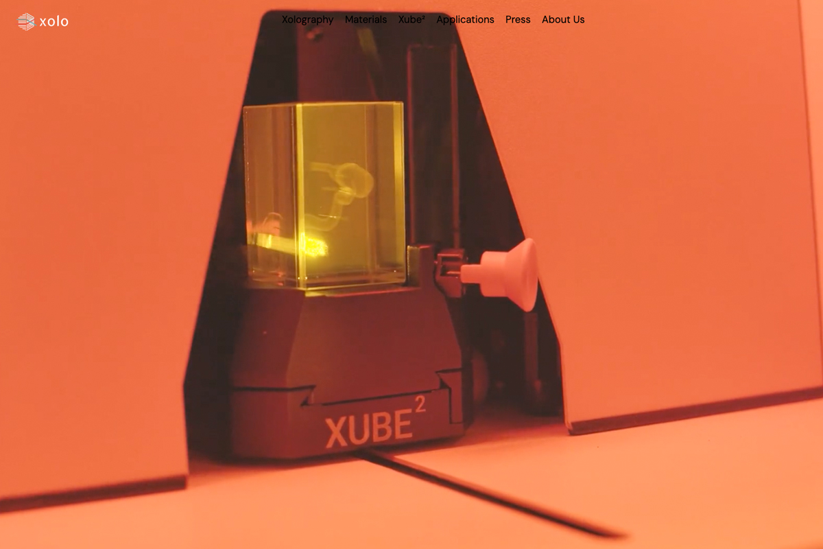 xolo社によるハイブリッド3Dプリンター「Xube²」のサイト。