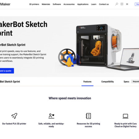 UltiMaker社の新型3Dプリンター「MakerBot Sketch Sprint」