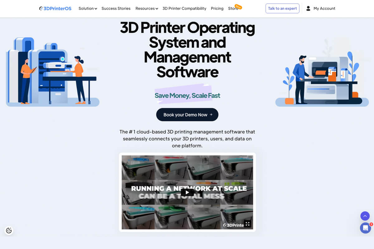 「3DPrinterOS」の公式ウェブサイト