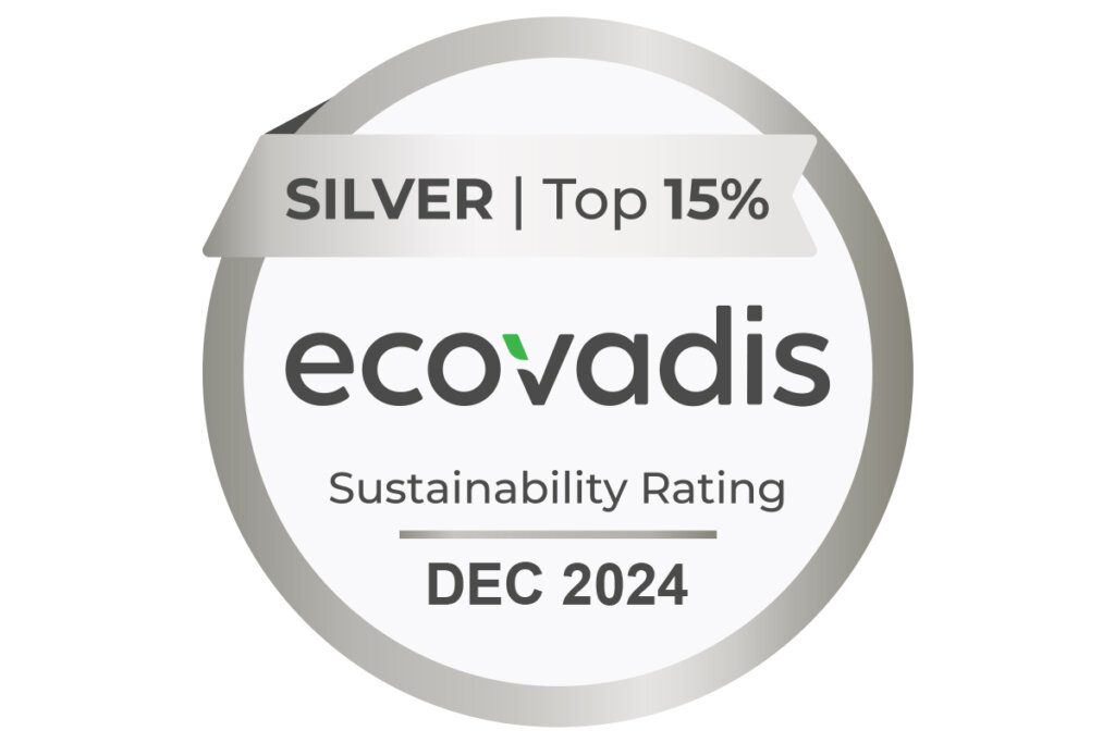 EcoVadisによって評価された企業のうち上位15%に授与されるシルバーメダル。