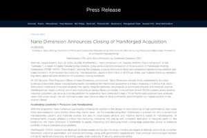 Nano Dimensionのプレスリリースより。