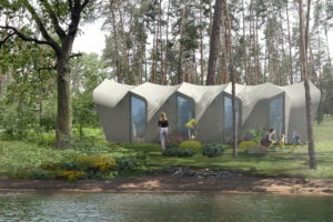 〈参考〉ウクライナでの復興住宅デザインイメージ　提供・出典：CLOUDS Architecture Office、セレンディクス