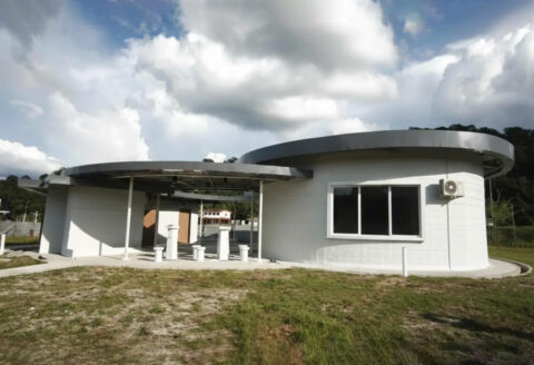 ブルネイにて建設された3Dプリント建築による礼拝所（出典：V3D Asia）