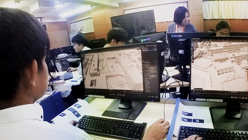 校舎を3Dモデリング（出典：ハイパーブレイン）