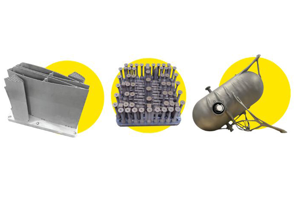 ニコンSLMソリューションで造形された航空宇宙部品の例（出典：ニコンSLM）